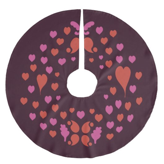 Kerstpatroon in rood en roze kerstboom rok (Voorkant)