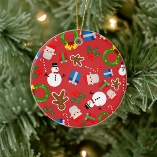 kerstpatroon keramisch ornament