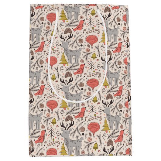 kerstpatroon medium cadeauzakje (Voorkant)