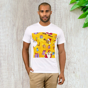 Kerstpatroon met cadeaus en sterren van de Kerstma T-shirt