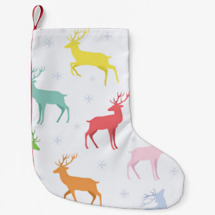 kerstpatroon met deersrendier, hert, patroon, kleine kerstsok