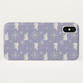 Kerstpatroon met polaire beren en sneeuwvlokken Case-Mate iPhone case (Achterkant (horizontaal))