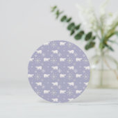 Kerstpatroon met polaire beren en sneeuwvlokken kaart (Staand voorkant)