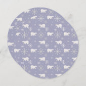 Kerstpatroon met polaire beren en sneeuwvlokken kaart (Voorkant / Achterkant)