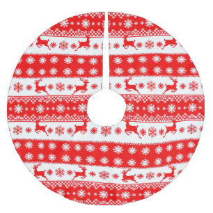 Kerstpatroon met rendieren en sneeuwvlokken kerstboom rok