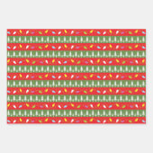 kerstpatroon met Retro Inpakpapier Vel (Voorkant 3)