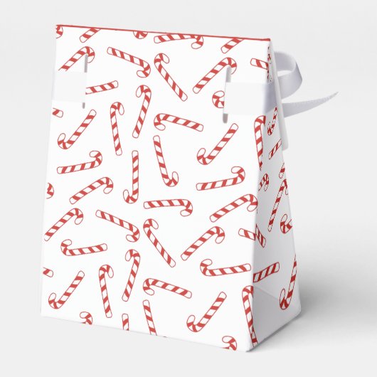 Kerstpatroon met rode en witte snoepriet bedankdoosjes (Achterkant)