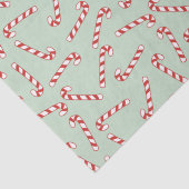 Kerstpatroon met rode, groene en witte snoepriet tissuepapier (Detail)