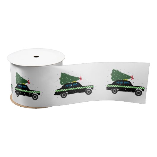  kerstpatroon met zwarte cabine lint (Spoel)