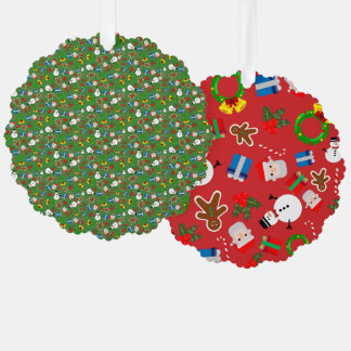 kerstpatroon ornament kaart