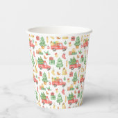  kerstpatroon papieren bekers (Achterkant)