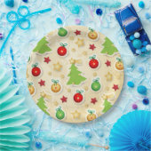  kerstpatroon papieren bordje (Feest)