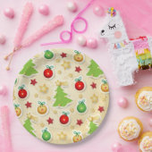  kerstpatroon papieren bordje (Feest)