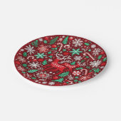 kerstpatroon papieren bordje (Gekanteld)