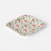 kerstpatroon papieren bordje (Gebogen)