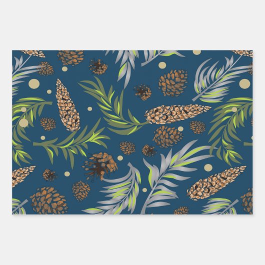 kerstpatroon, pijnsneeuw 9 inpakpapier vel (Voorkant 2)