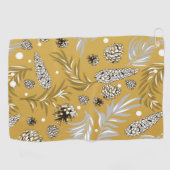 Kerstpatroon, Pine Snow 6 Golfhanddoek (Horizontaal)