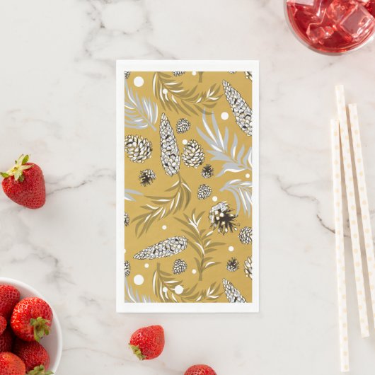 Kerstpatroon, Pine Snow 6 Servet (Insitu)