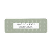 Kerstpatroon Retouradreslabels Etiket (Voorkant)