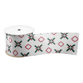 Kerstpatroon rood wit en groen lint (Spoel)