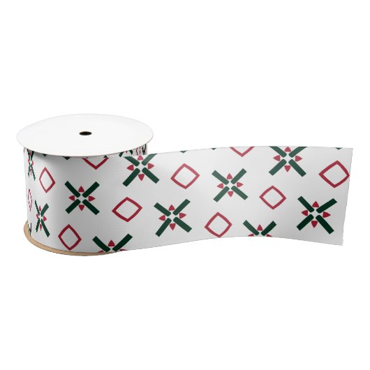 Kerstpatroon rood wit en groen lint (Spoel)