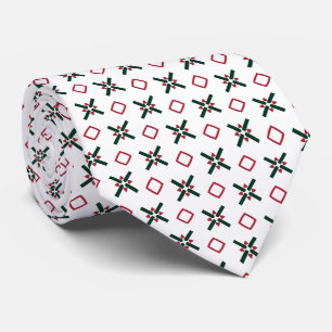 Kerstpatroon Rood Wit en Groen Stropdas