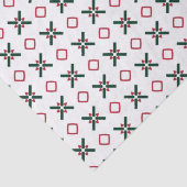 Kerstpatroon rood wit en groen tissuepapier (Detail)