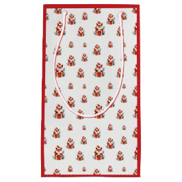 Kerstpatroon - Schattigee rode vos naadloos patroo Klein Cadeauzakje