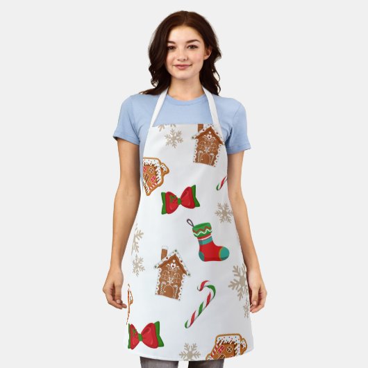 kerstpatroon schort (Gedragen)