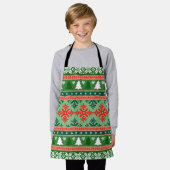 kerstpatroon schort (Gedragen)