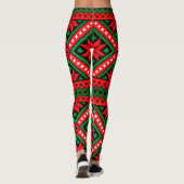 Kerstpatroon Sneeuwvlok Leggings (Achterkant)