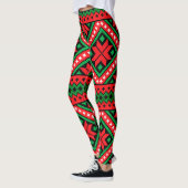 Kerstpatroon Sneeuwvlok Leggings (Links)