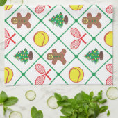 kerstpatroon Tennis Theedoek (Gevouwen)