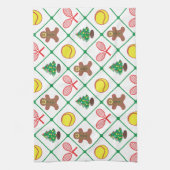 kerstpatroon Tennis Theedoek (Verticaal)
