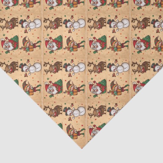 kerstpatroon tissuepapier (Detail)