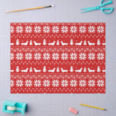 Kerstpatroon van de Dachshund Silhouettes Tissuepapier (Craft)