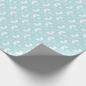 Kerstpatroon van hulstplant en sneeuw cadeaupapier (Hoek)