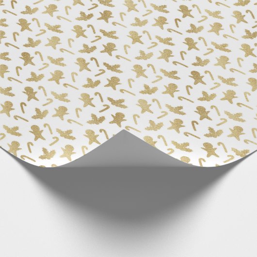 kerstpatroon van ontbijtkoek en nog veel meer cadeaupapier (Hoek)