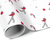 kerstpatroon van Robin Bird, Lollypops, sneeuw Cadeaupapier (Rol Hoek)