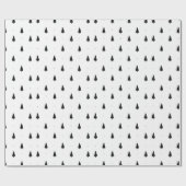 kerstpatroon van sparren in de winter cadeaupapier (Vlak)