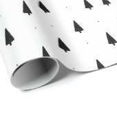 kerstpatroon van sparren in de winter cadeaupapier (Rol Hoek)