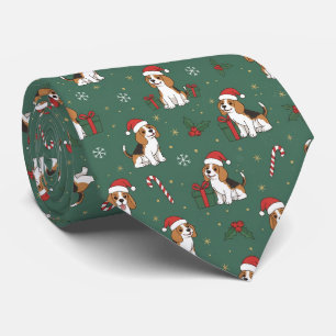 Kerstpatroon voor Beagle-hond Stropdas