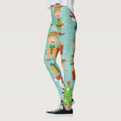 Kerstpatroon voor kerstmis en kerstmis voor kerstm leggings (Links)