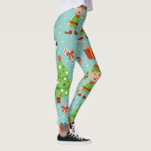 Kerstpatroon voor kerstmis en kerstmis voor kerstm leggings (Rechts)