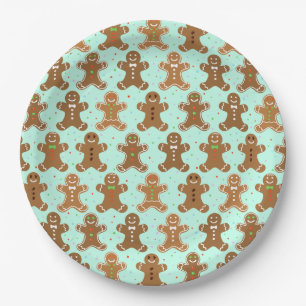 Kerstpatroon voor ontbijtkoek papieren bordje
