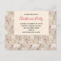 Kerstpatroondieren in Cute Woodland