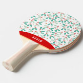 kerstpatroonmonogram tafeltennisbatje (Voorkant Gekanteld)