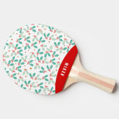 kerstpatroonmonogram tafeltennisbatje (Zijkant)