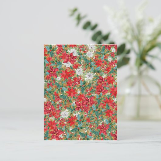 kerstpatroonpatroon briefkaart (Staand voorkant)