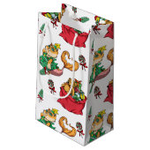 kerstpatroonschilderij Funny Mermaid Cat Klein Cadeauzakje (Achterkant Gekanteld)